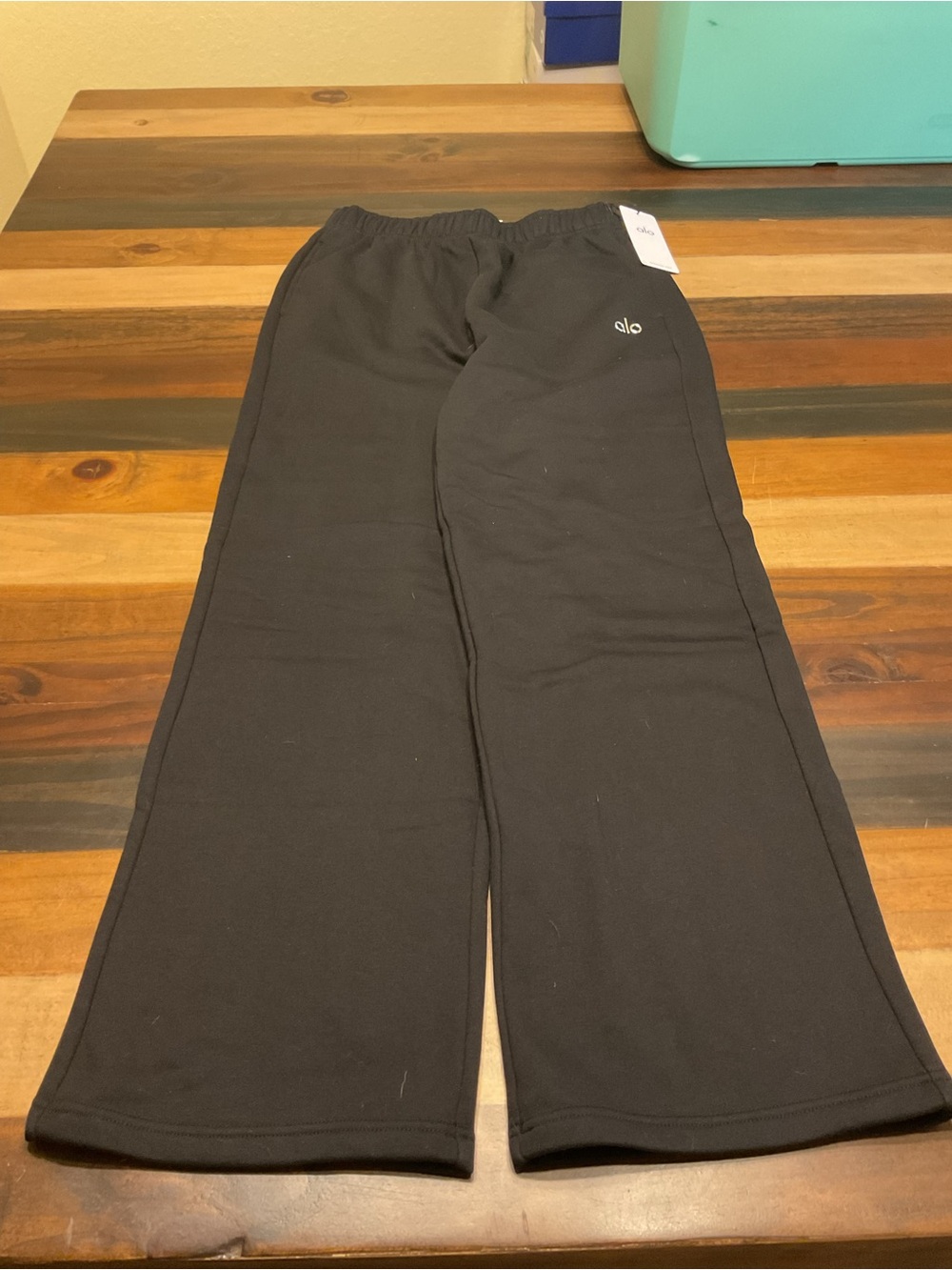 Alo Yoga Serenity Wide Leg Sweatpants Black NWT Size L - L9
